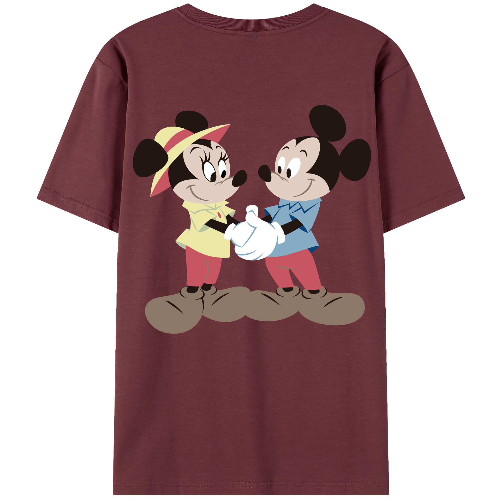 （画像用） ミッキーマウス Mickey Mouse 綿100％半袖Tシャツ（背面プリント）